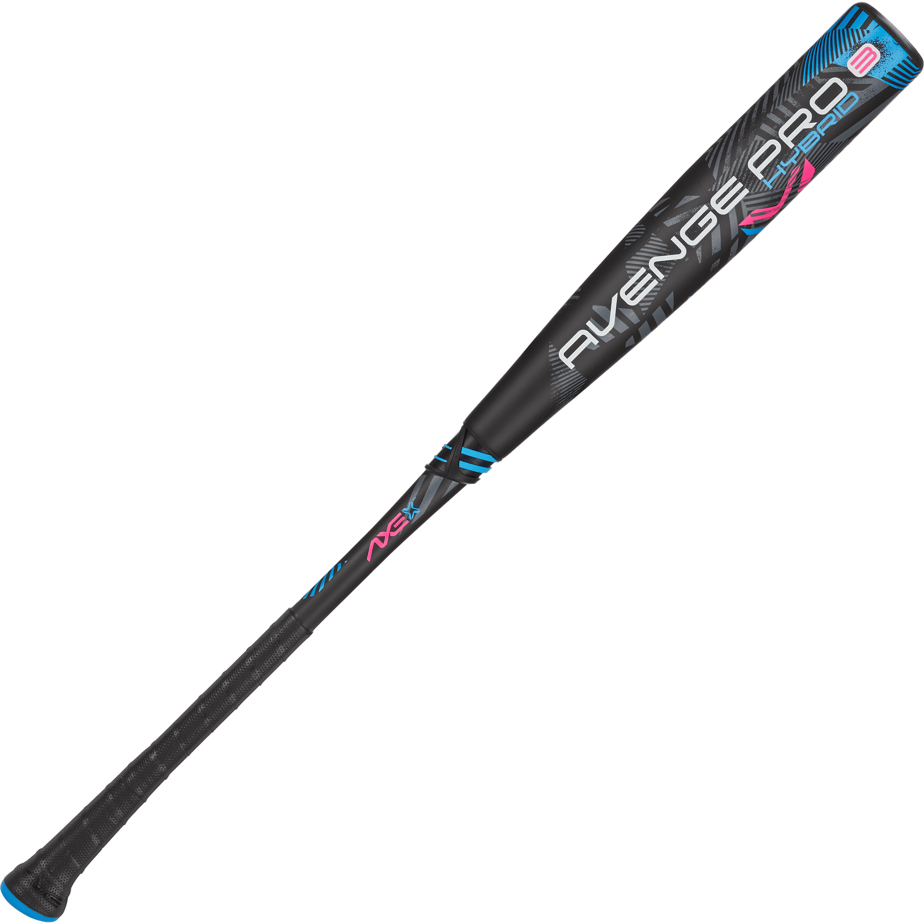 Axe Avenge Pro 3 Hybrid BBCOR baseball bat — representative of the three certifications (USA, USSSA, BBCOR) covered in the Phenom Elite Baseball buying guide