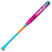 Axe Dabacle Dual Stamp Slowpitch Bat balanced with Axe Handle, neon colorway slowpitch bat, full bat view