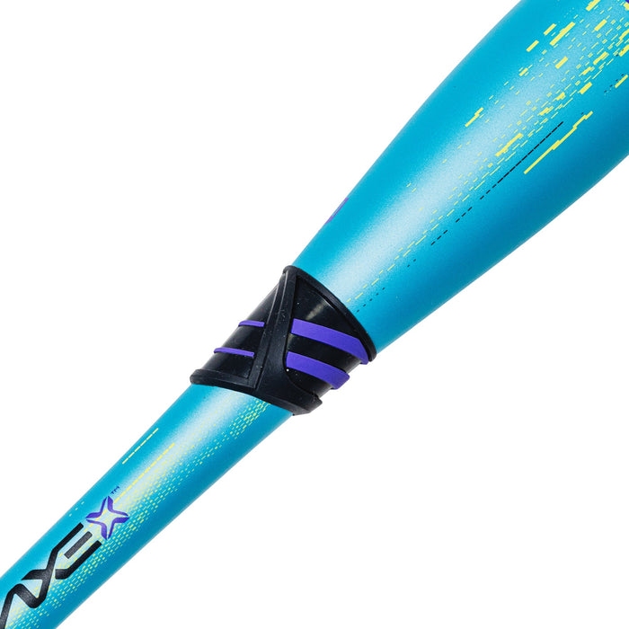 Axe Disturbance USA Slowpitch Bat Balanced Flared Handle — Flared knob detail view