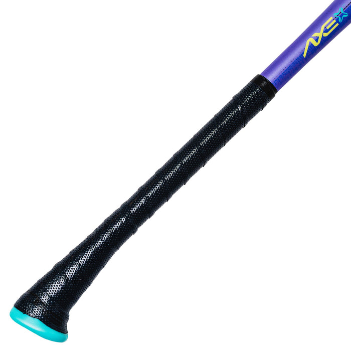 Axe Disturbance USA Slowpitch Bat Endloaded Axe Handle — barrel logo and graphics close-up