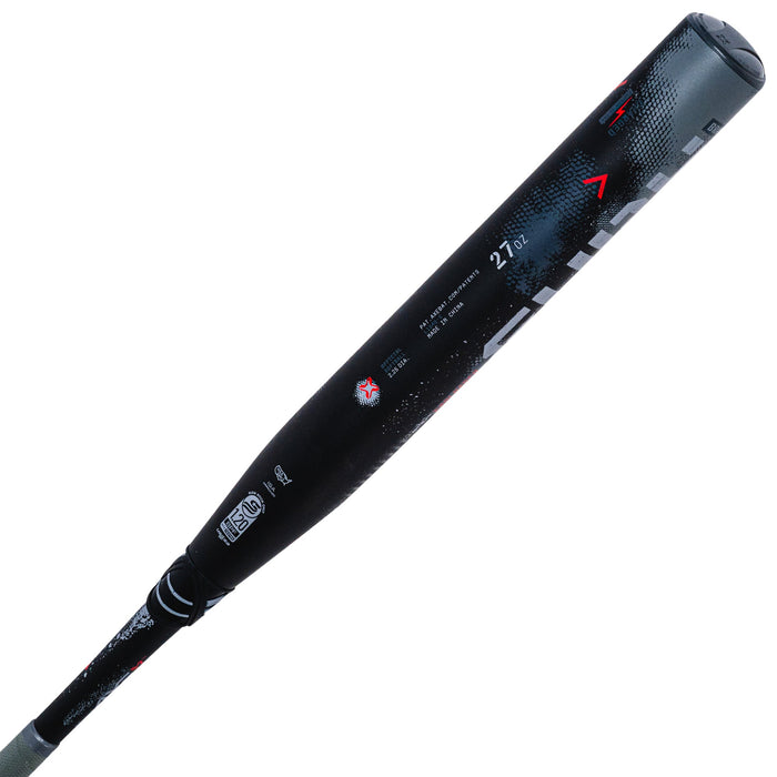 Axe Fury Bravo USSSA Slowpitch Bat Endloaded Axe Handle — endcap detail showing endload weight
