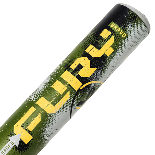 Axe Fury Bravo 1-Piece USSSA Slowpitch Bat Endloaded Flared Handle — barrel detail, 1-piece Hyperflex composite