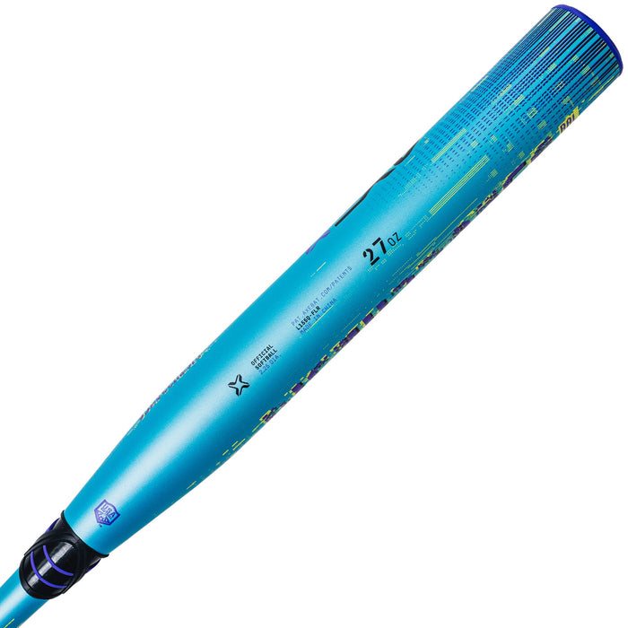 Axe Disturbance USA Slowpitch Bat Balanced Flared Handle — endcap detail