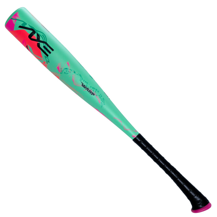 Axe WARP USA Tee Ball Baseball Bat -13 with Axe Handle — barrel logo and graphics close-up
