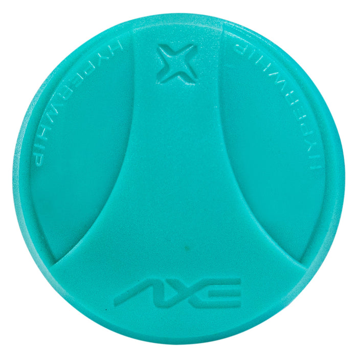 Axe Disturbance USA Slowpitch Bat Endloaded Flared Handle — barrel logo close-up