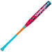 Axe Dabacle Dual Stamp Slowpitch Bat balanced with Flared Axe Handle, neon colorway, full bat view