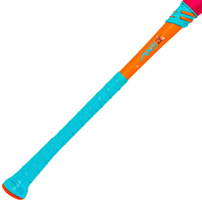 Axe Dabacle Dual Stamp Slowpitch Bat Balanced Flared Handle — grip detail showing handle texture