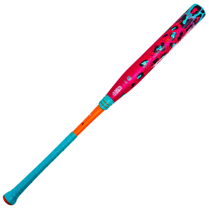 Axe Dabacle Dual Stamp Slowpitch Bat Balanced Flared Handle — endcap detail