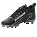 Phenom Elite Quantum Speed 2.0 black football cleat — angled view, low-cut speed silhouette