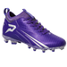 Phenom Elite Quantum Speed 2.0 purple football cleat — outsole and SprintSense TPU traction plate detail
