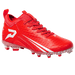 Phenom Elite Quantum Speed 2.0 red football cleat — outsole and SprintSense TPU traction plate detail