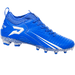 Phenom Elite Quantum Speed 2.0 royal blue football cleat — low-cut speed cleat, side view