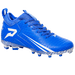 Phenom Elite Quantum Speed 2.0 royal blue football cleat — outsole and SprintSense TPU traction plate detail