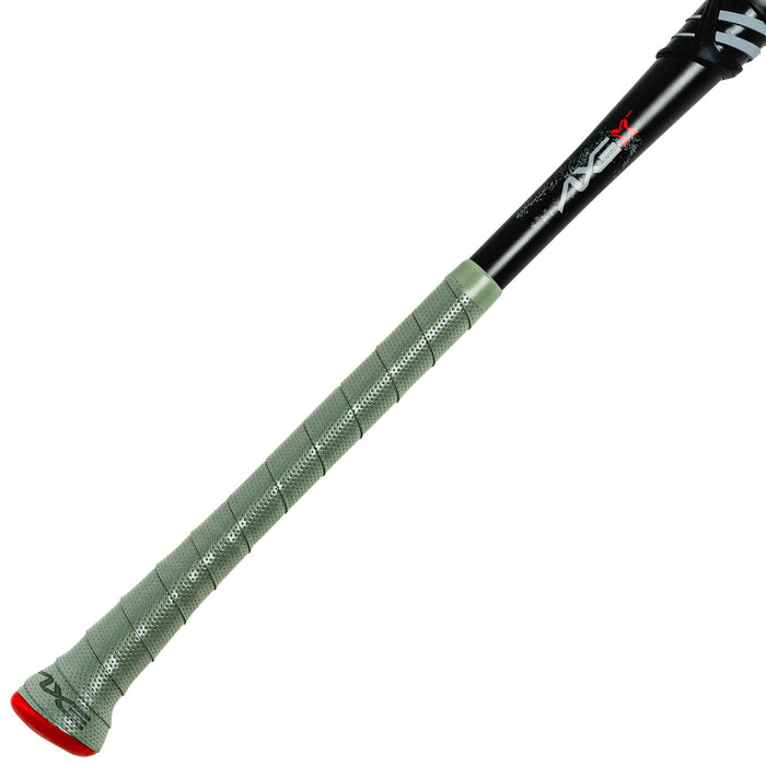 Axe Fury Bravo USSSA Slowpitch Bat Endloaded Flared Handle — barrel logo close-up