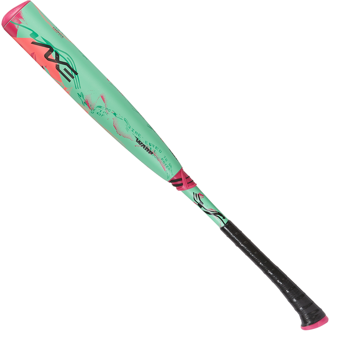 Axe WARP USSSA Baseball Bat -8 with Axe Handle — barrel logo and graphics close-up