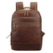 Phenom Elite Heritage Leather Backpack in coffee brown genuine leather with embossed Phenom P