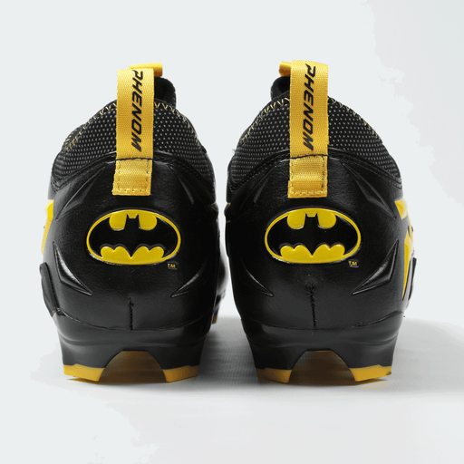 Phenom Elite Batman cleat — alternate angle showing bat symbol detailing