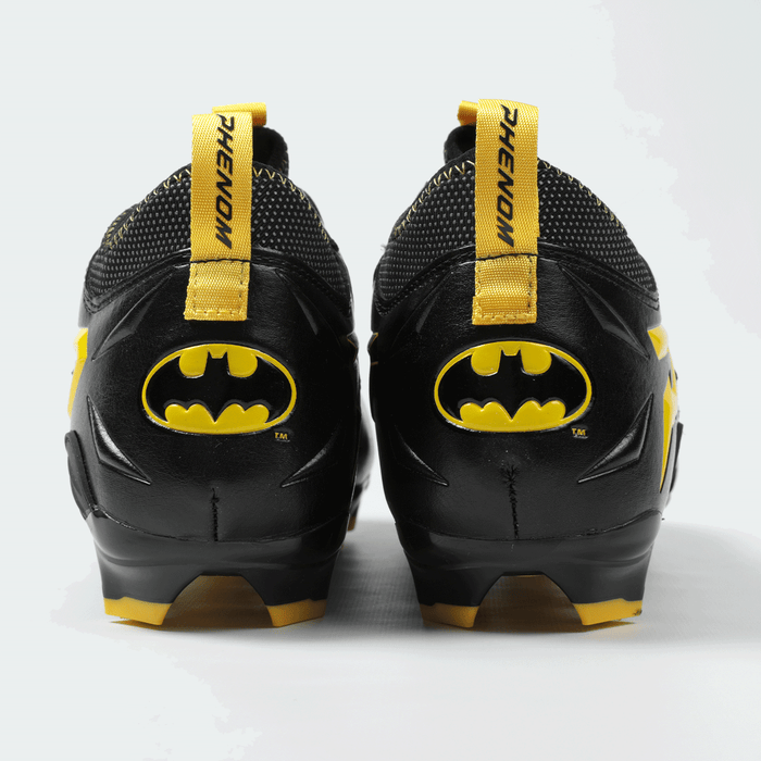Phenom Elite Batman cleat — alternate angle showing bat symbol detailing