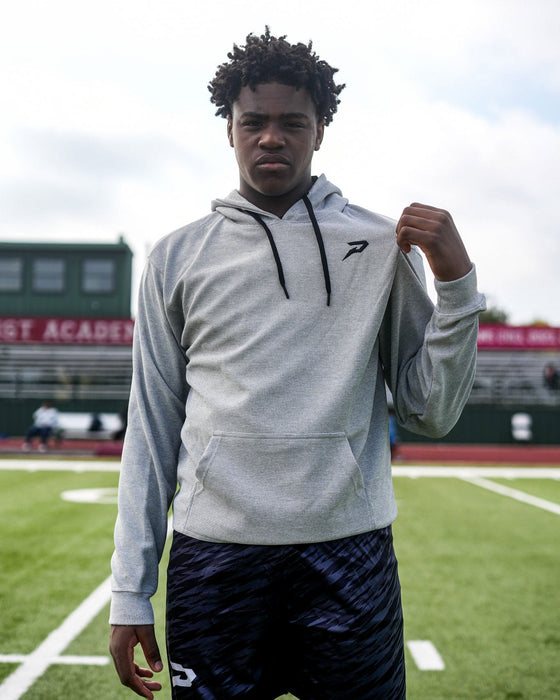 Phenom Elite Baseball Waffle Knit Hoodie — back view showing waffle-knit texture
