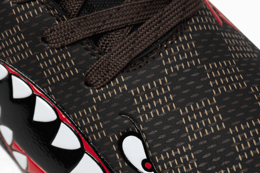 Luxury Warhawk football cleats by Phenom Elite, brown and gold designer-bag inspired colorway