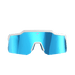 Phenom Focus Performance Sunglasses — Frostbite blue and purple wraparound athletic sunglasses, side profile