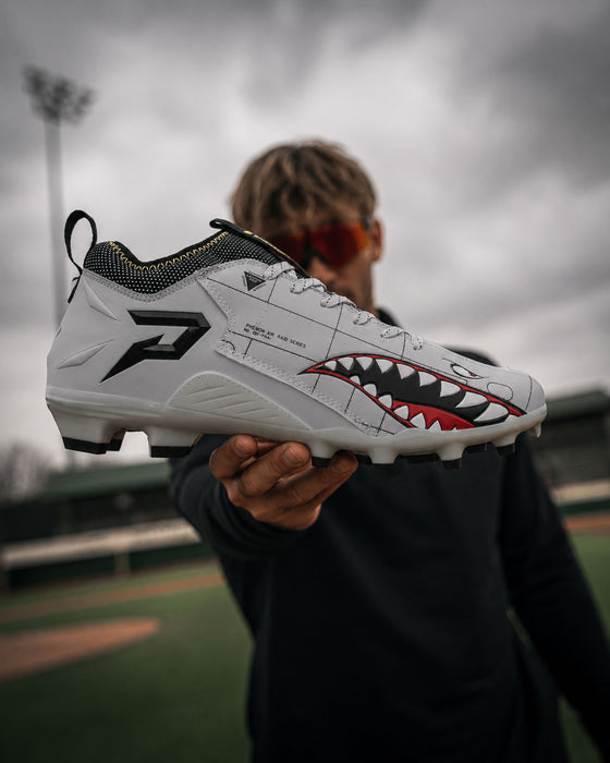 Phenom Elite Warhawk cleat — page builder lifestyle shot