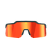 Phenom Focus Performance Sunglasses — Heat Wave orange wraparound athletic sunglasses, side profile