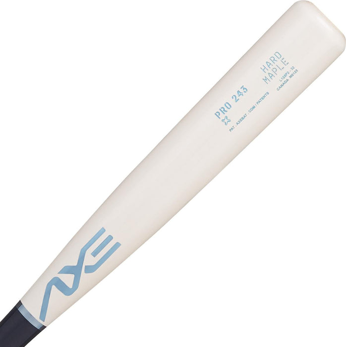 Axe Pro Series Maple Wood Bat PWR 243 Frostbite with Axe Handle — barrel detail showing maple grain