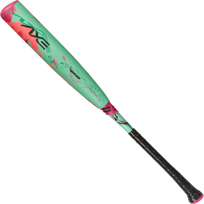 Axe WARP USSSA Baseball Bat -10 with Flared Axe Handle — barrel logo and graphics close-up