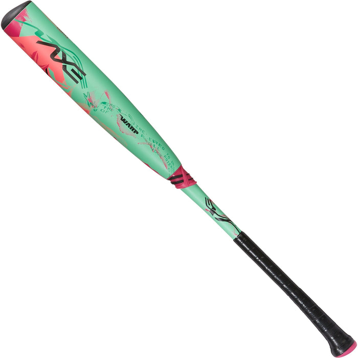 Axe WARP USSSA Baseball Bat -5 with Flared Axe Handle — barrel logo and graphics close-up