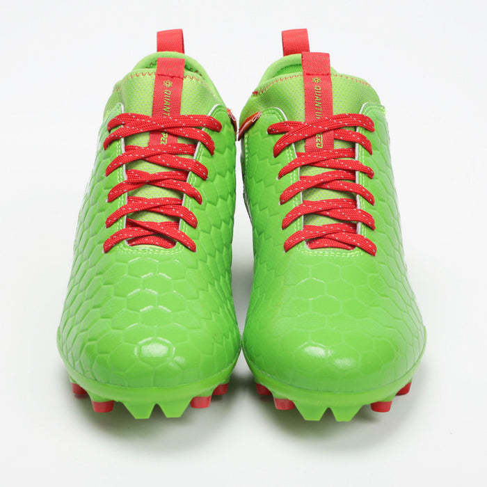 Phenom Elite Raphael cleat — front view both shoes, Kelly green upper