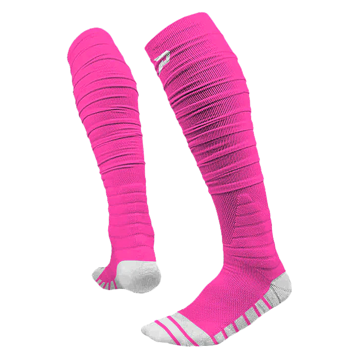 Phenom Elite Quantum Knit extra-long padded scrunch socks — pink, performance baseball and softball socks