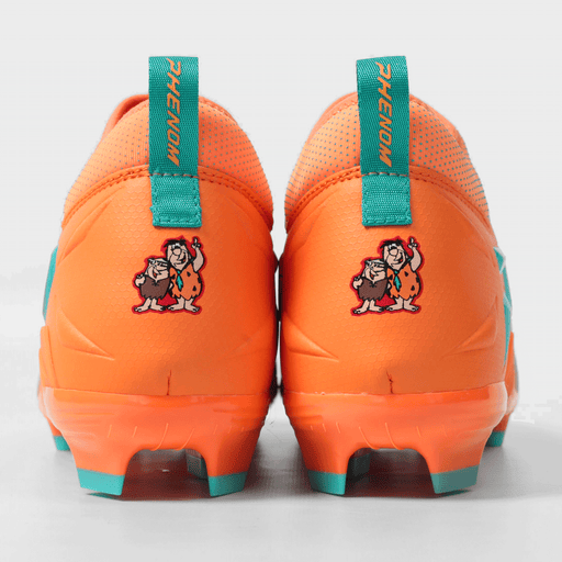 Phenom Elite Flintstones Bedrock Blitz cleat — back view showing both shoes