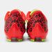 Phenom Elite Quantum Carbon Red Leopard cleat — back view showing heel detail