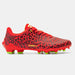 Phenom Elite Quantum Carbon Red Leopard cleat — side profile, low-cut speed silhouette