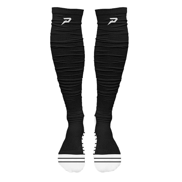Phenom Elite Quantum Knit extra-long padded scrunch socks — slime green, performance baseball socks