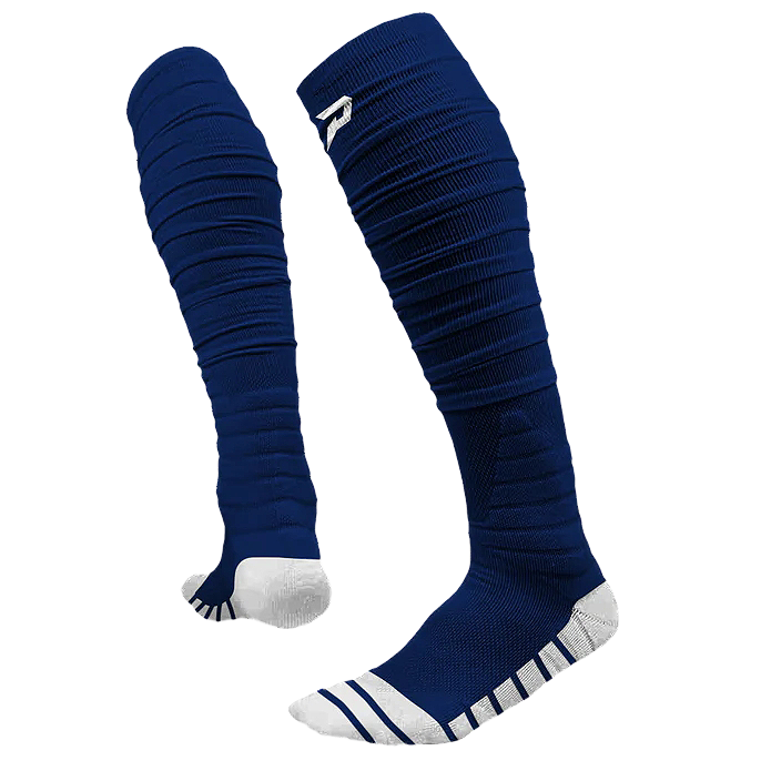 Phenom Elite Quantum Knit extra-long padded scrunch socks — yellow, performance baseball socks