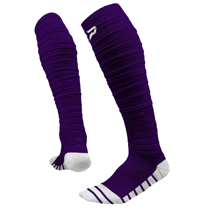 Phenom Elite Quantum Knit extra-long padded scrunch socks — orange, performance baseball socks