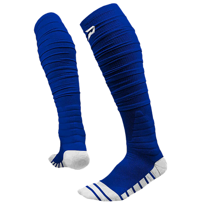 Phenom Elite Quantum Knit extra-long padded scrunch socks — columbia blue, performance baseball socks