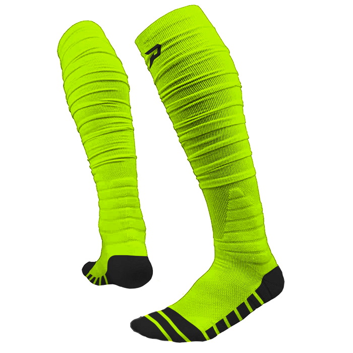 Phenom Elite Quantum Knit extra-long padded scrunch socks — maroon, performance baseball socks
