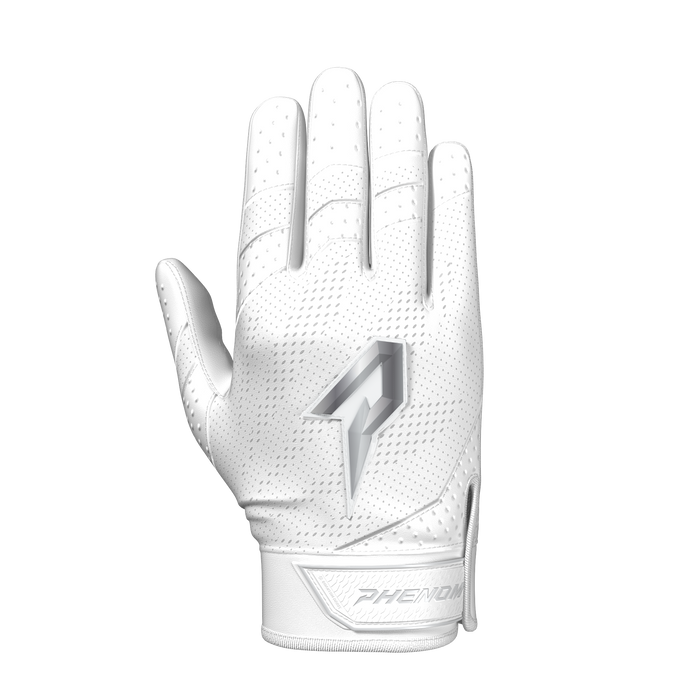 White Batting Gloves — Quantum Orbit by Phenom Elite