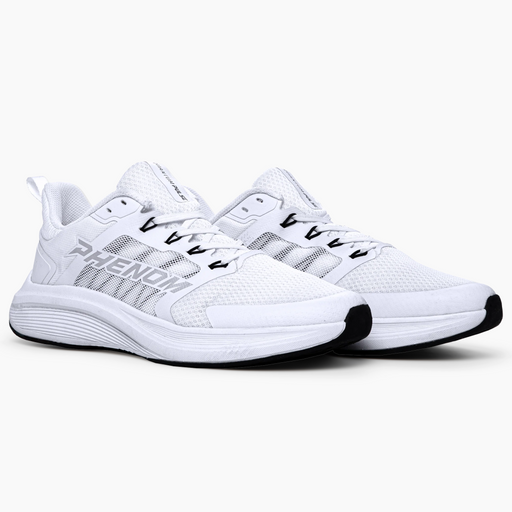 Phenom Elite Quantum Pulse training shoe — Ion White colorway, both shoes side view