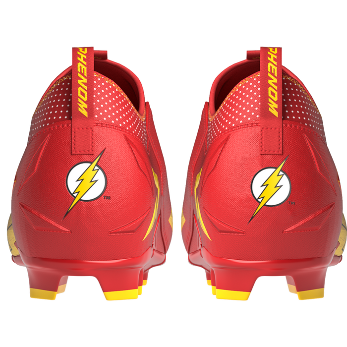 Phenom Elite The Flash cleat — back view showing shield logo
