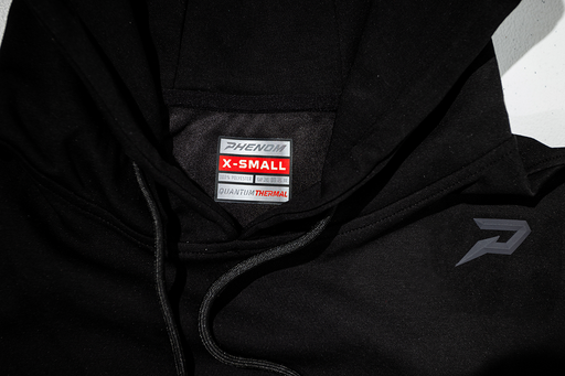Phenom Elite Baseball Performance Scooped Hem Hoodie — back view showing scooped hem and fit