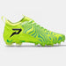 Phenom Elite Rick and Morty cleat — single shoe side profile, slime green portal graphics