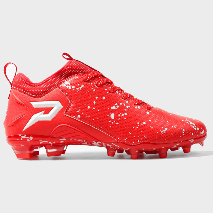Phenom Elite Kool-Aid Cherry cleat — side profile of low-cut silhouette