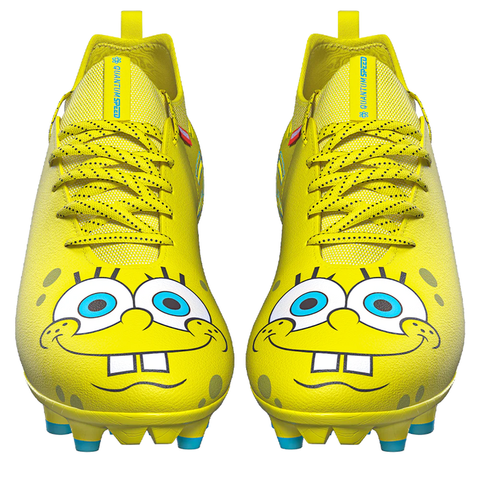 Phenom Elite SpongeBob cleat product shot — yellow Bikini Bottom colorway