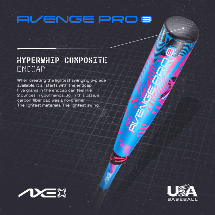 Axe Avenge Pro 3 USA Baseball Bat | -10 | Standard Handle