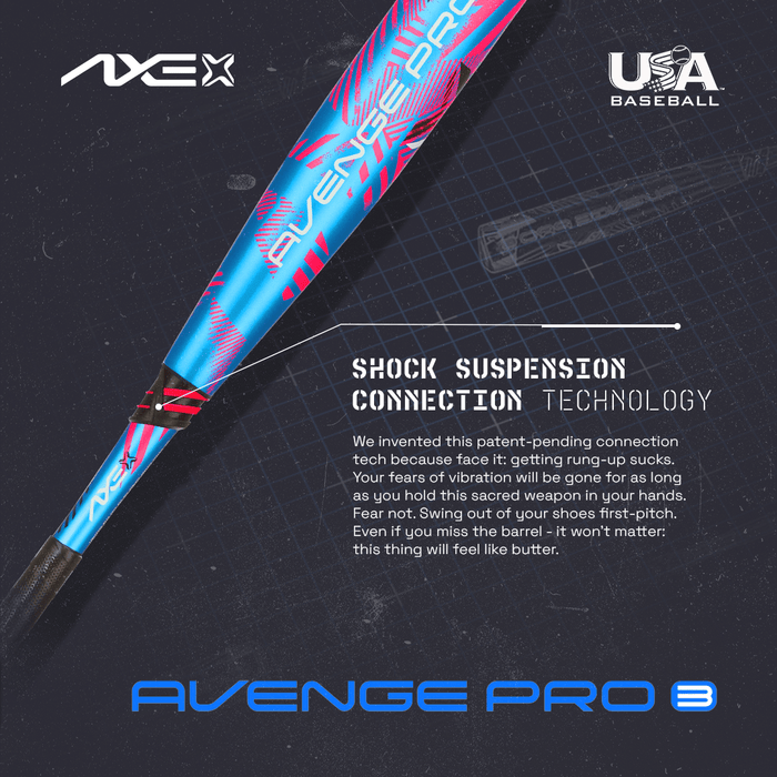 Axe Avenge Pro 3 USA Baseball Bat | -10 | Standard Handle