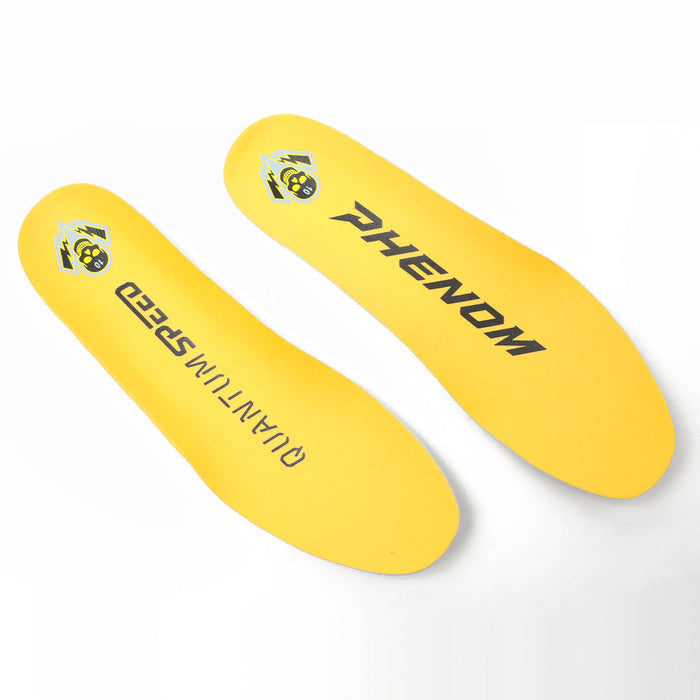 Phenom Elite Warhawk cleat — both shoes with insoles visible, microfiber interior